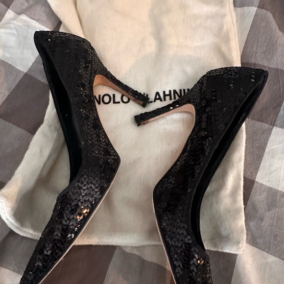 Black sequin manolo blahnik - Picture 4 of 4